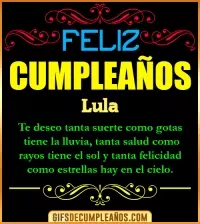 GIF Frases de Cumpleaños Lula